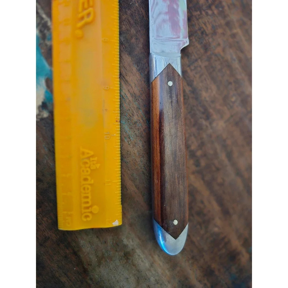 Queen Steel S401 Carving Knife Vintage Wood Handle Stainless Steel 12.25 Inch